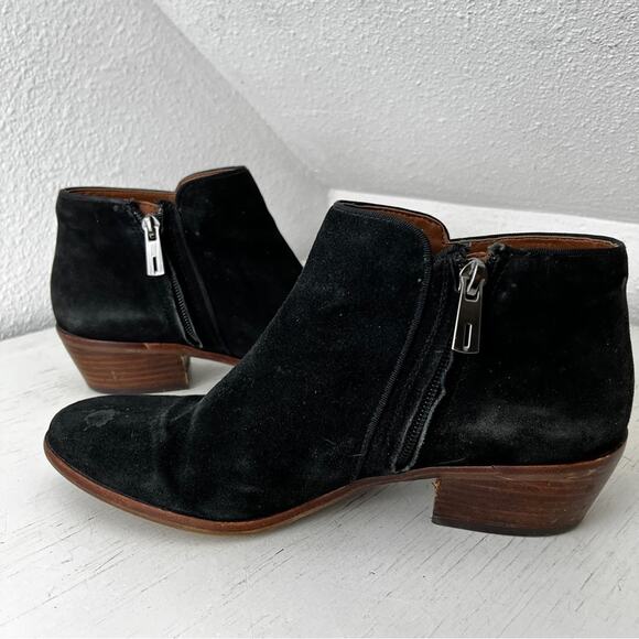 Sam Edelman Petty black suede ankle bootie size 7.5 - Picture 3 of 11